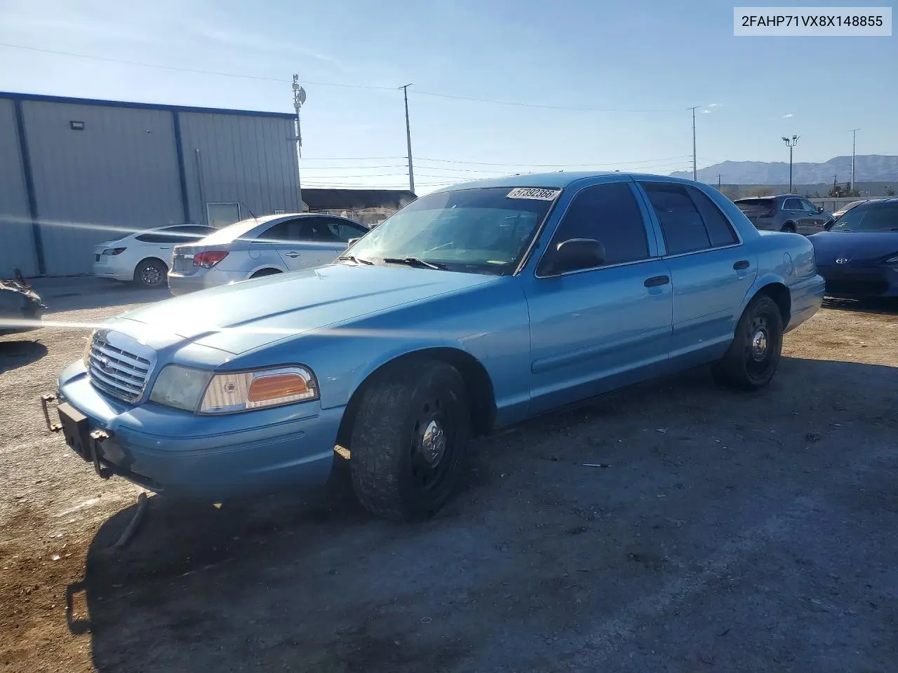 2008 Ford Crown Victoria Police Interceptor VIN: 2FAHP71VX8X148855 Lot: 57392366