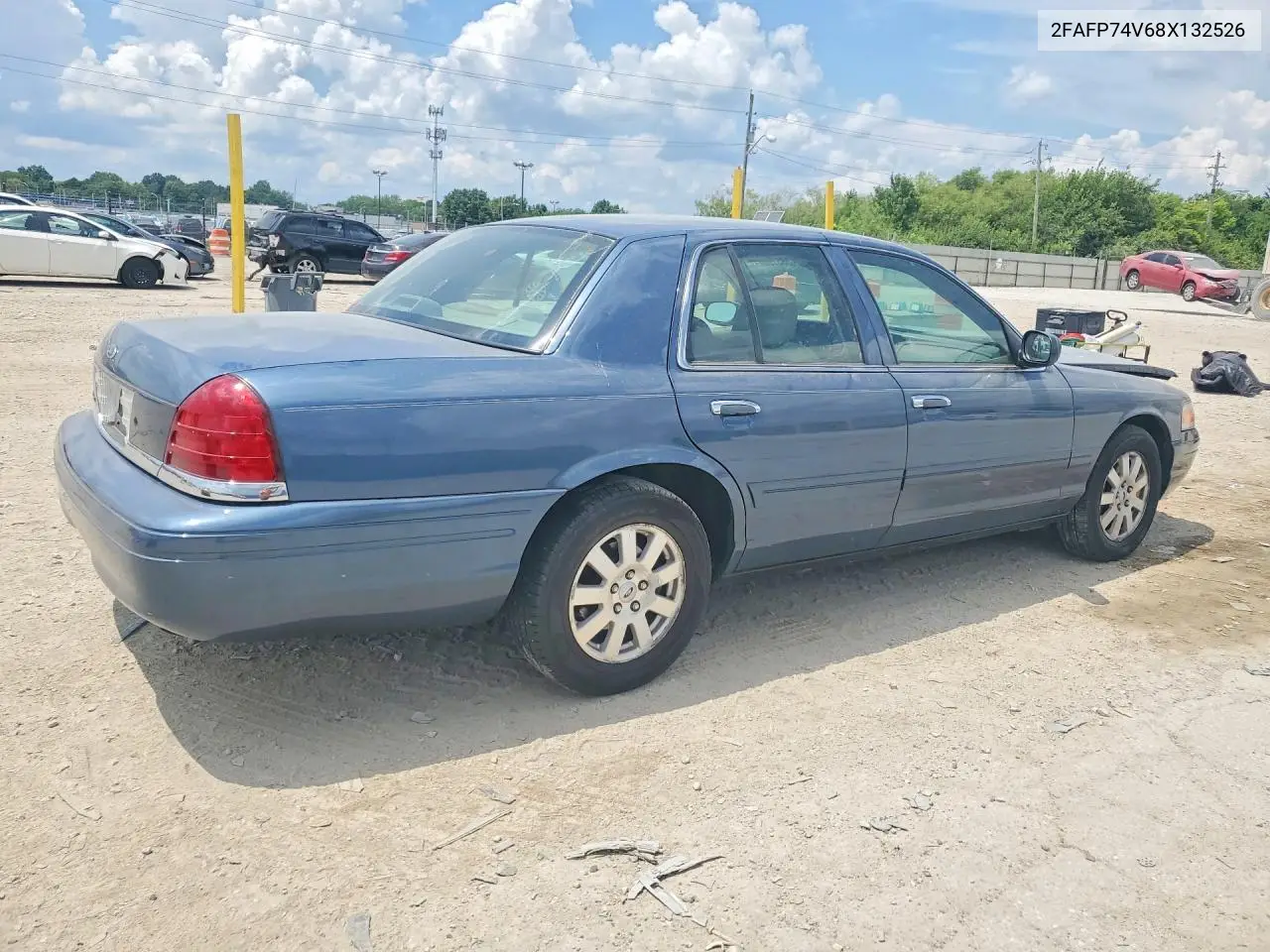 2008 Ford Crown Victoria Lx VIN: 2FAFP74V68X132526 Lot: 61383196
