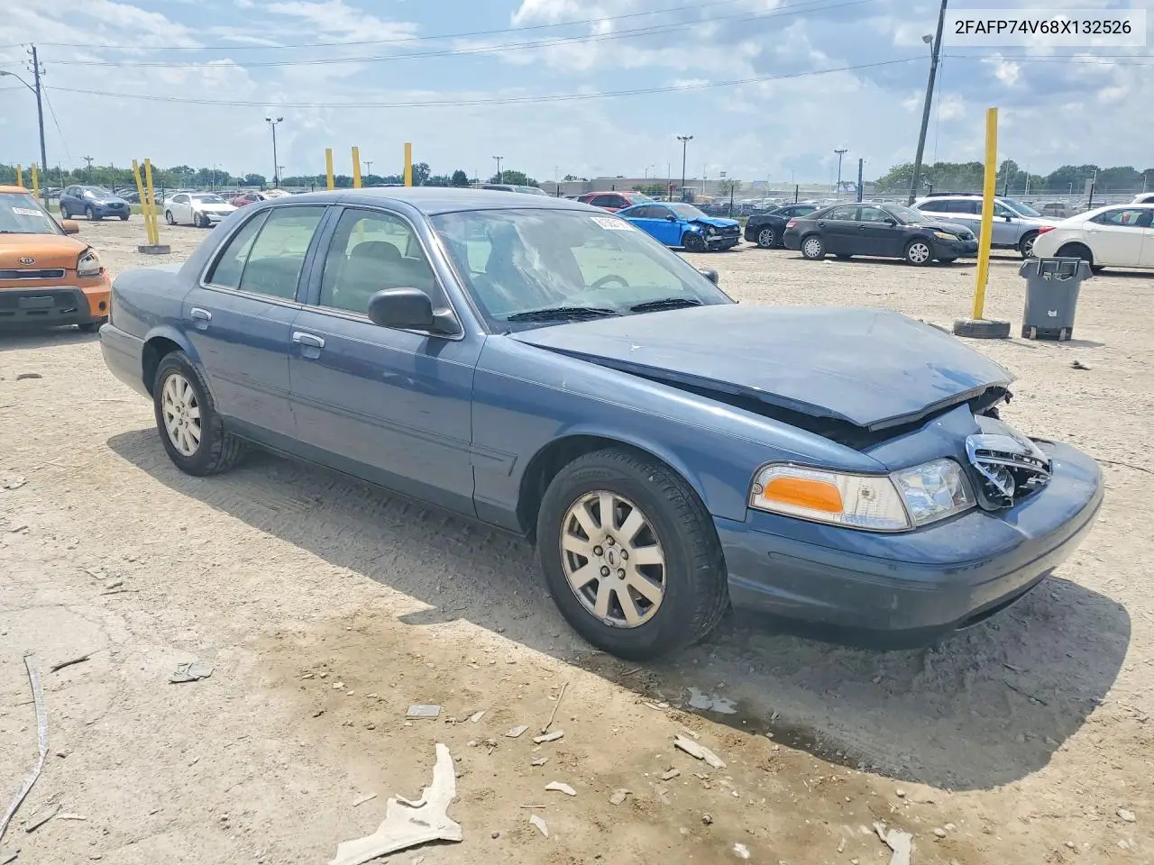 2008 Ford Crown Victoria Lx VIN: 2FAFP74V68X132526 Lot: 61383196