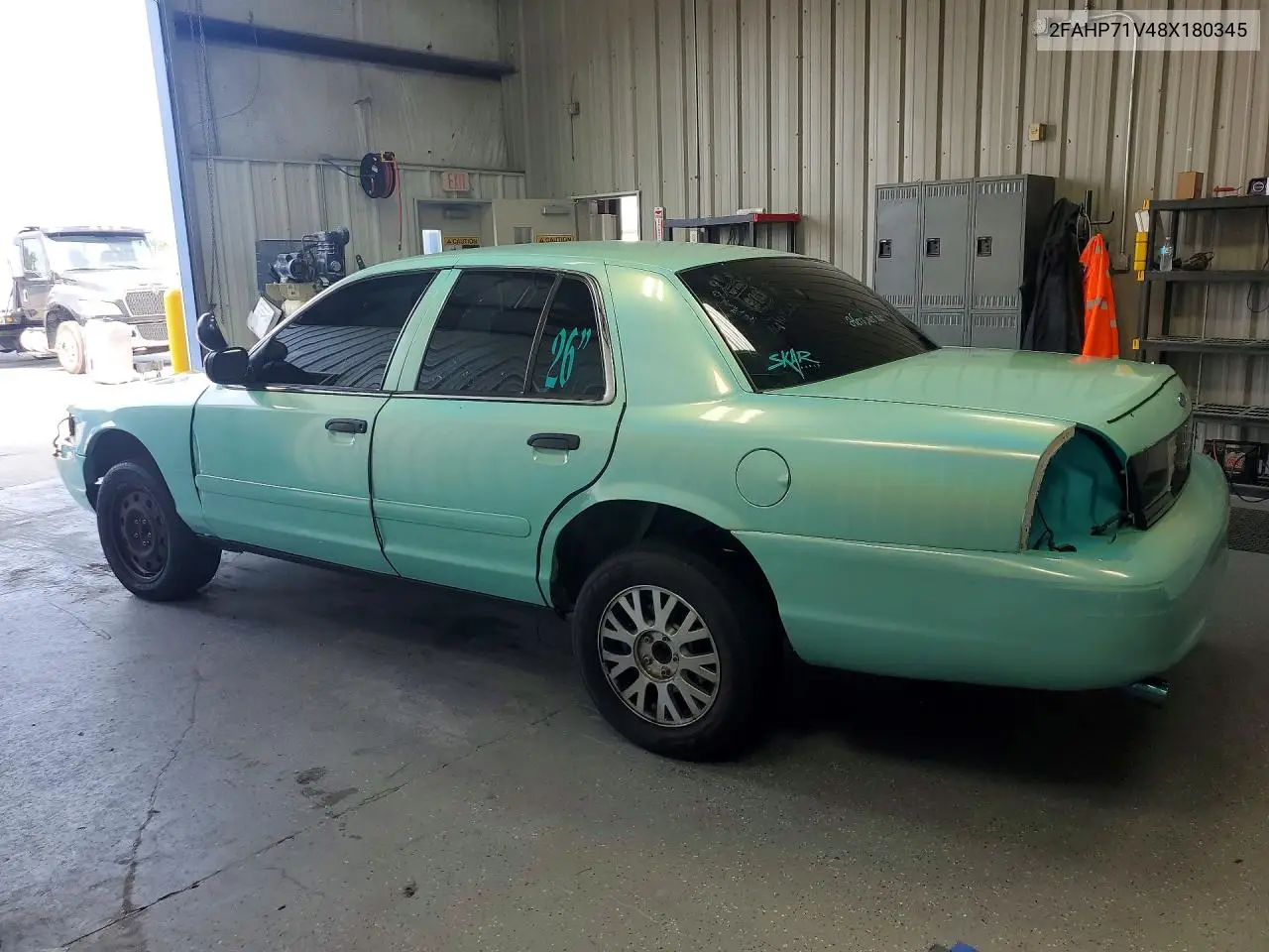 2008 Ford Crown Victoria Police Interceptor VIN: 2FAHP71V48X180345 Lot: 61664906