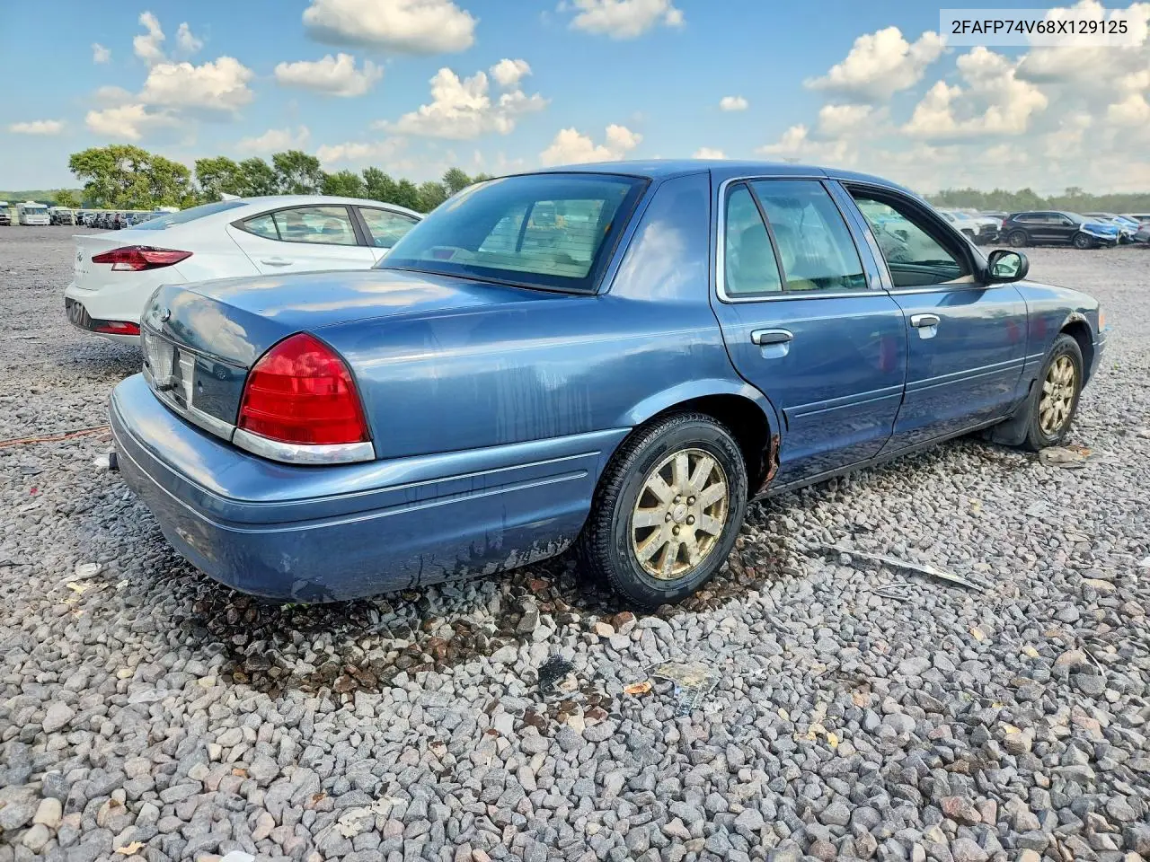 2008 Ford Crown Victoria Lx VIN: 2FAFP74V68X129125 Lot: 61762436