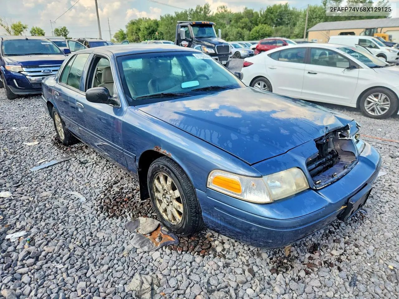 2008 Ford Crown Victoria Lx VIN: 2FAFP74V68X129125 Lot: 61762436