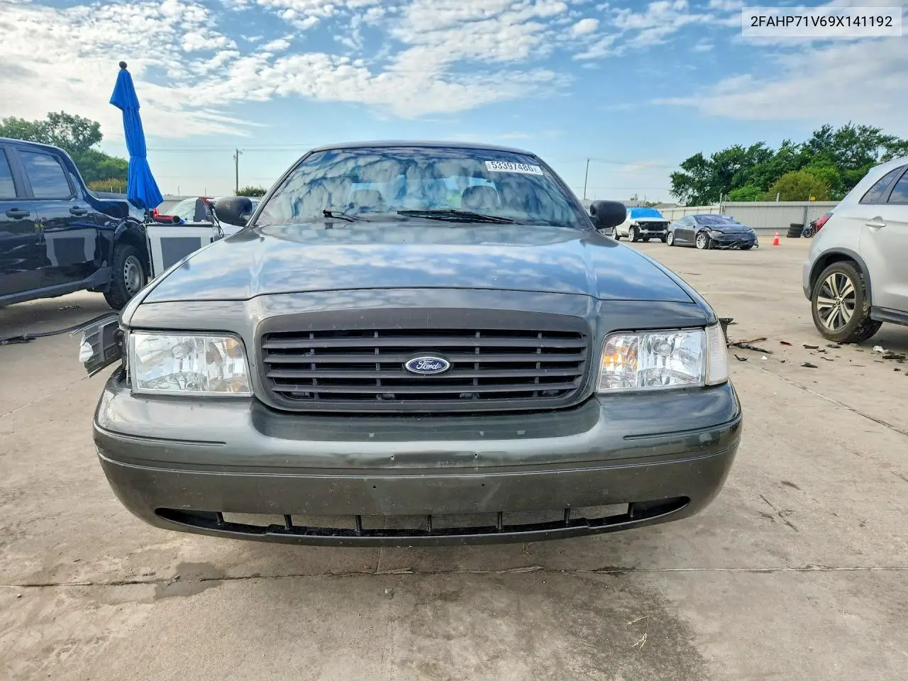 2009 Ford Crown Victoria Police Interceptor VIN: 2FAHP71V69X141192 Lot: 53397486