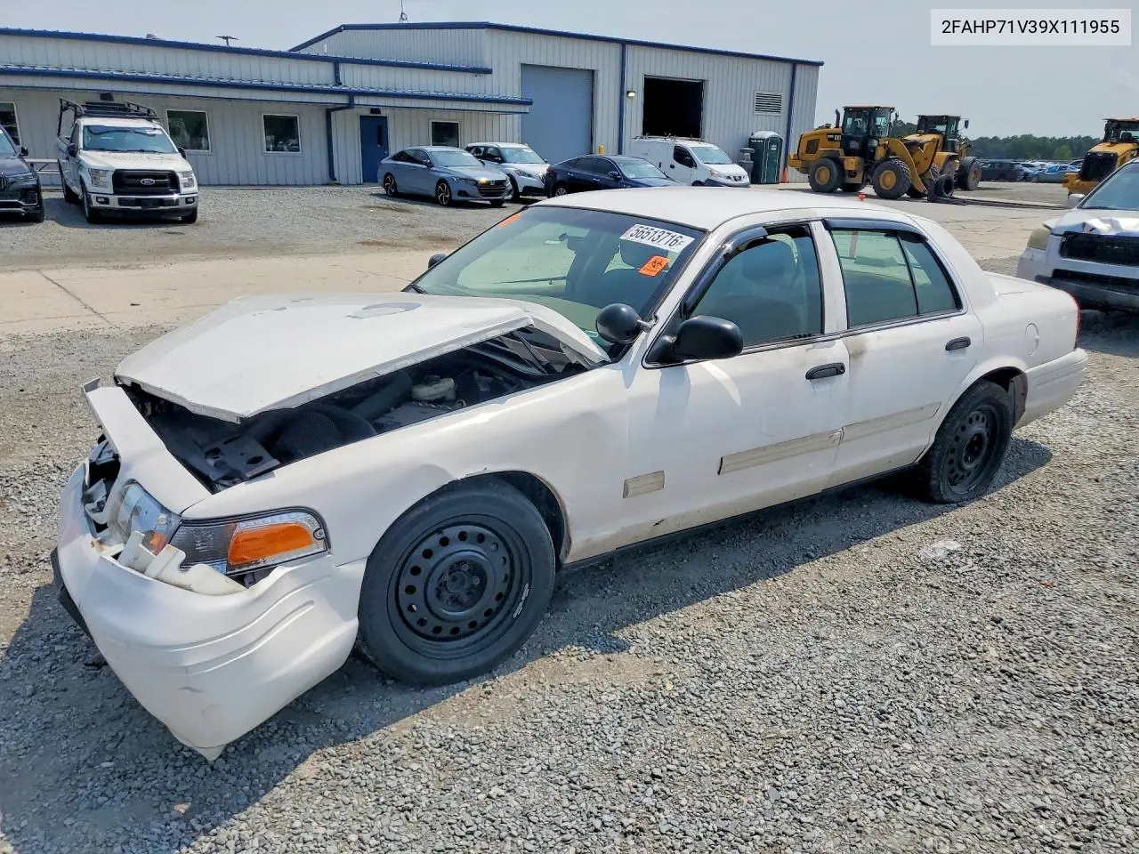2009 Ford Crown Victoria Police Interceptor VIN: 2FAHP71V39X111955 Lot: 56513716