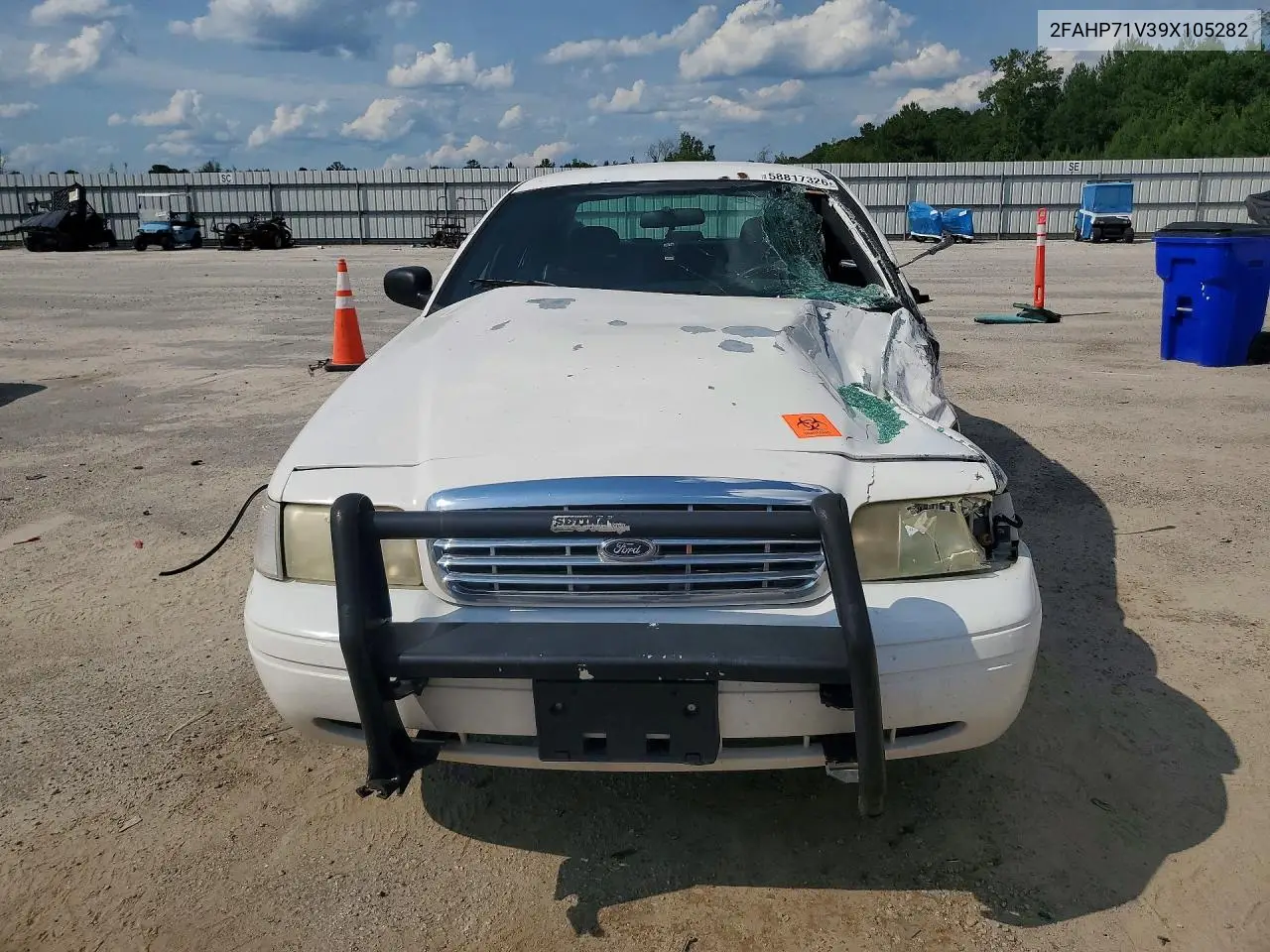 2009 Ford Crown Victoria Police Interceptor VIN: 2FAHP71V39X105282 Lot: 58817326