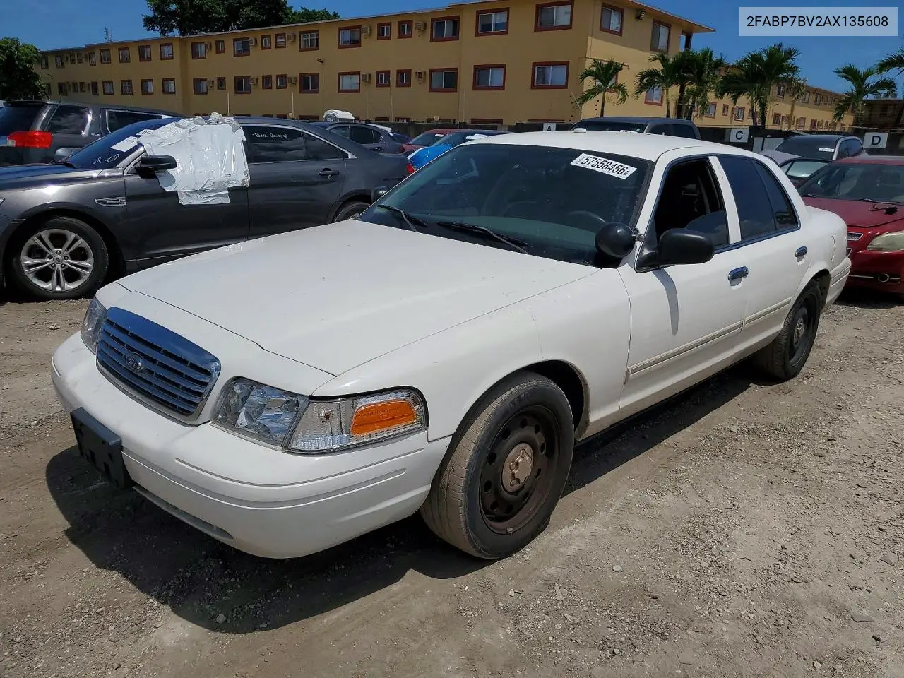 2010 Ford Crown Victoria Police Interceptor VIN: 2FABP7BV2AX135608 Lot: 57558456
