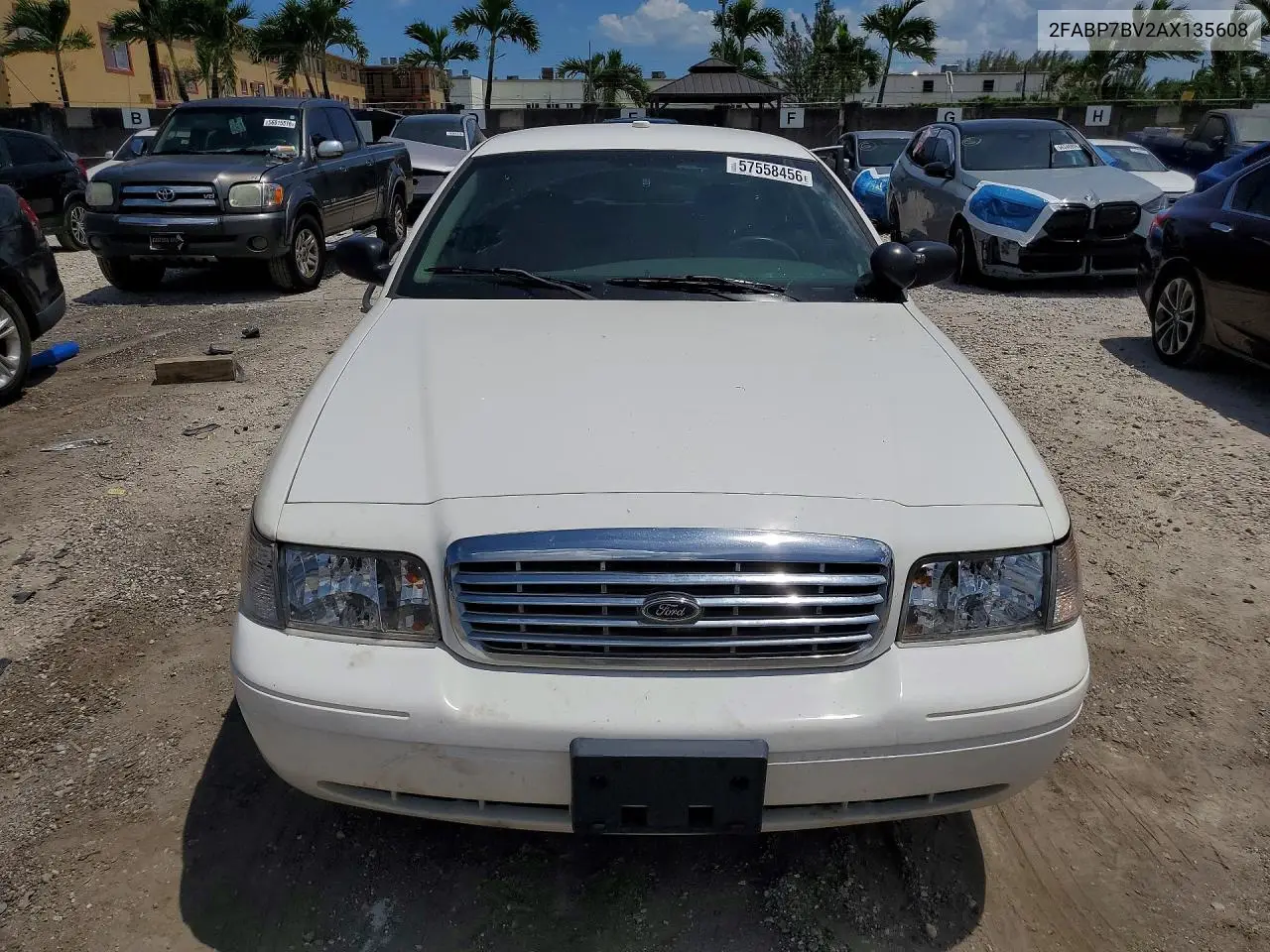 2010 Ford Crown Victoria Police Interceptor VIN: 2FABP7BV2AX135608 Lot: 57558456