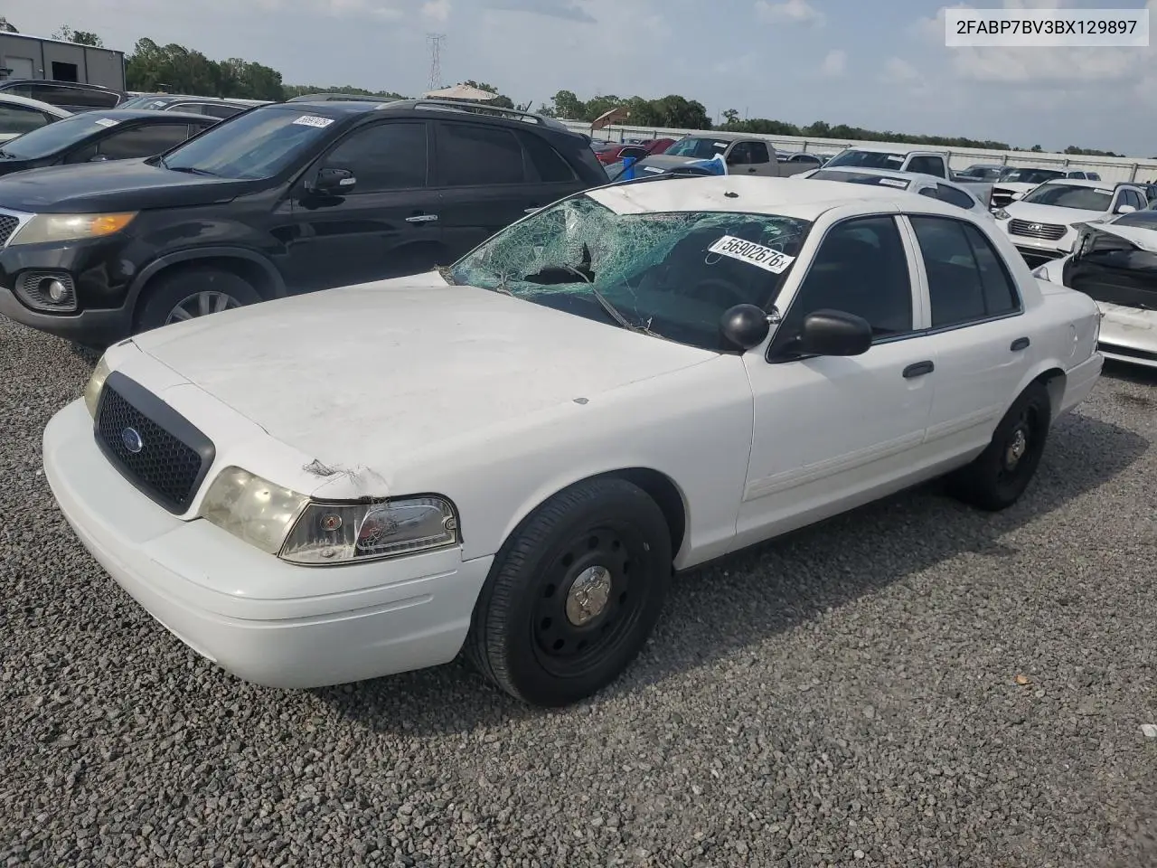 2011 Ford Crown Vic VIN: 2FABP7BV3BX129897 Lot: 56902676