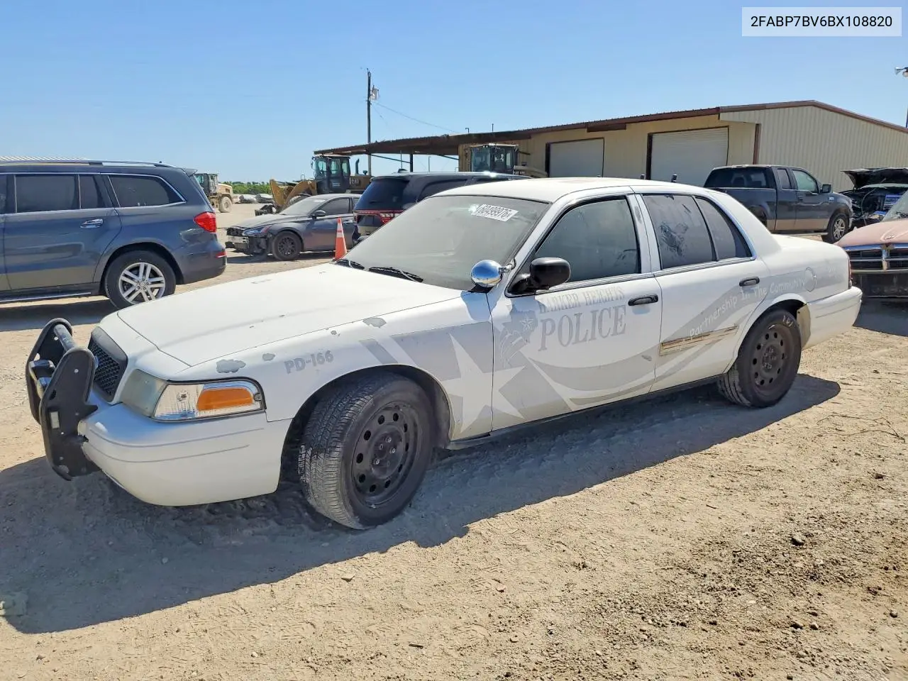2011 Ford Crown Victoria Police Interceptor VIN: 2FABP7BV6BX108820 Lot: 60499976