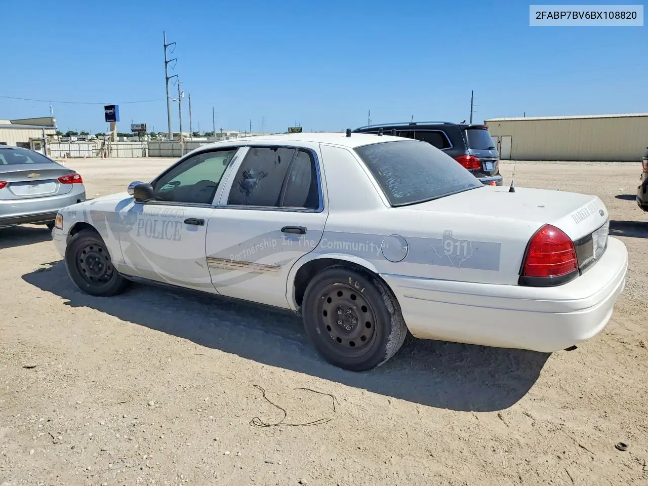 2011 Ford Crown Victoria Police Interceptor VIN: 2FABP7BV6BX108820 Lot: 60499976