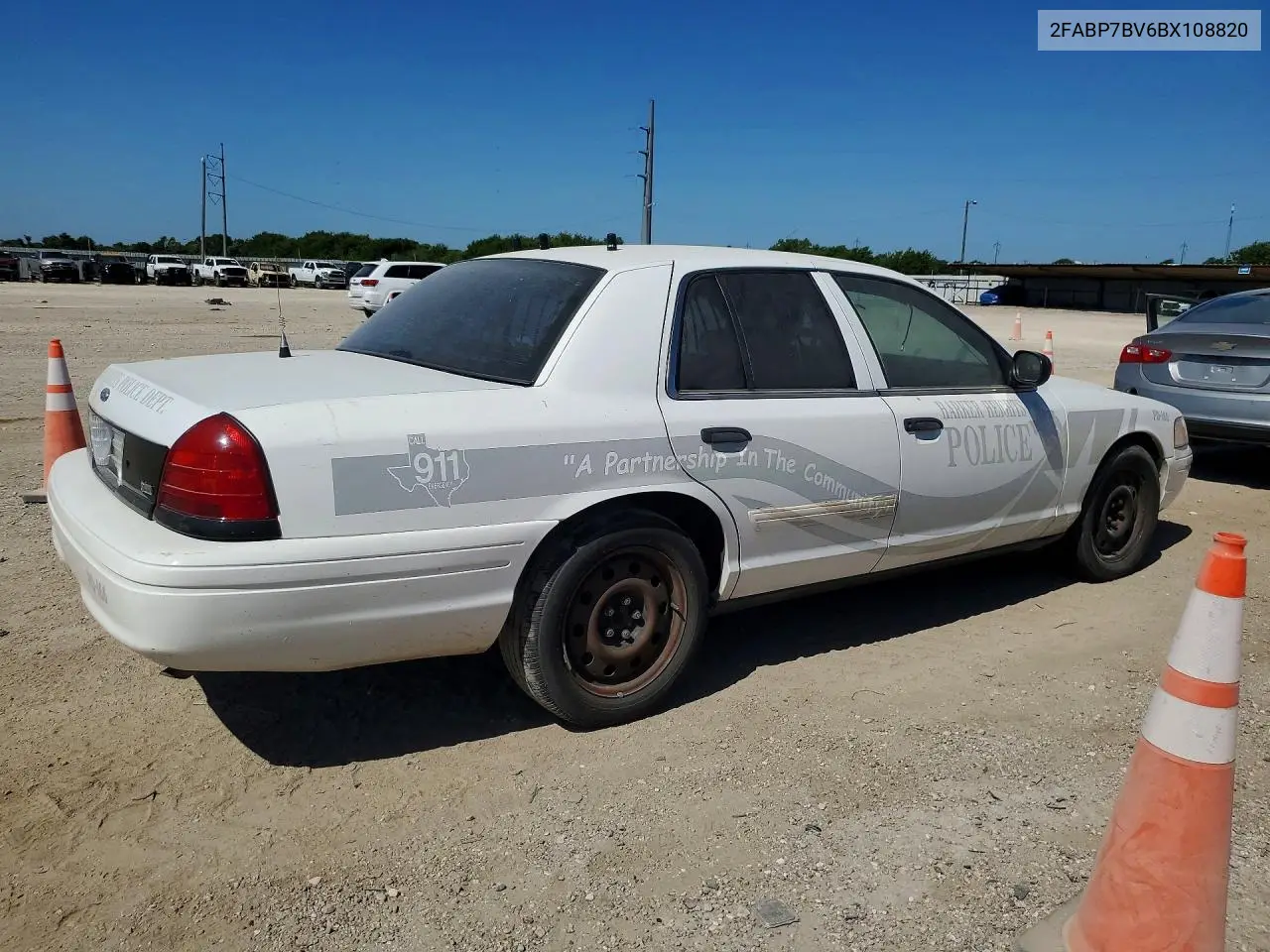 2011 Ford Crown Victoria Police Interceptor VIN: 2FABP7BV6BX108820 Lot: 60499976