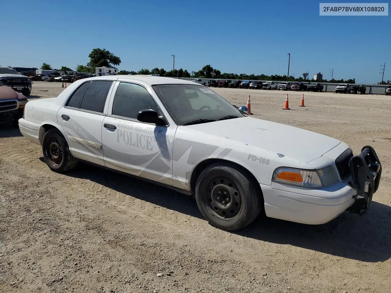 2011 Ford Crown Victoria Police Interceptor VIN: 2FABP7BV6BX108820 Lot: 60499976