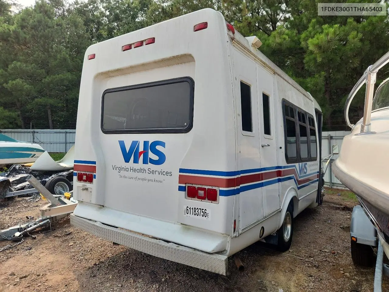 1996 Ford Econoline E350 Cutaway Van VIN: 1FDKE30G1THA65403 Lot: 61183756