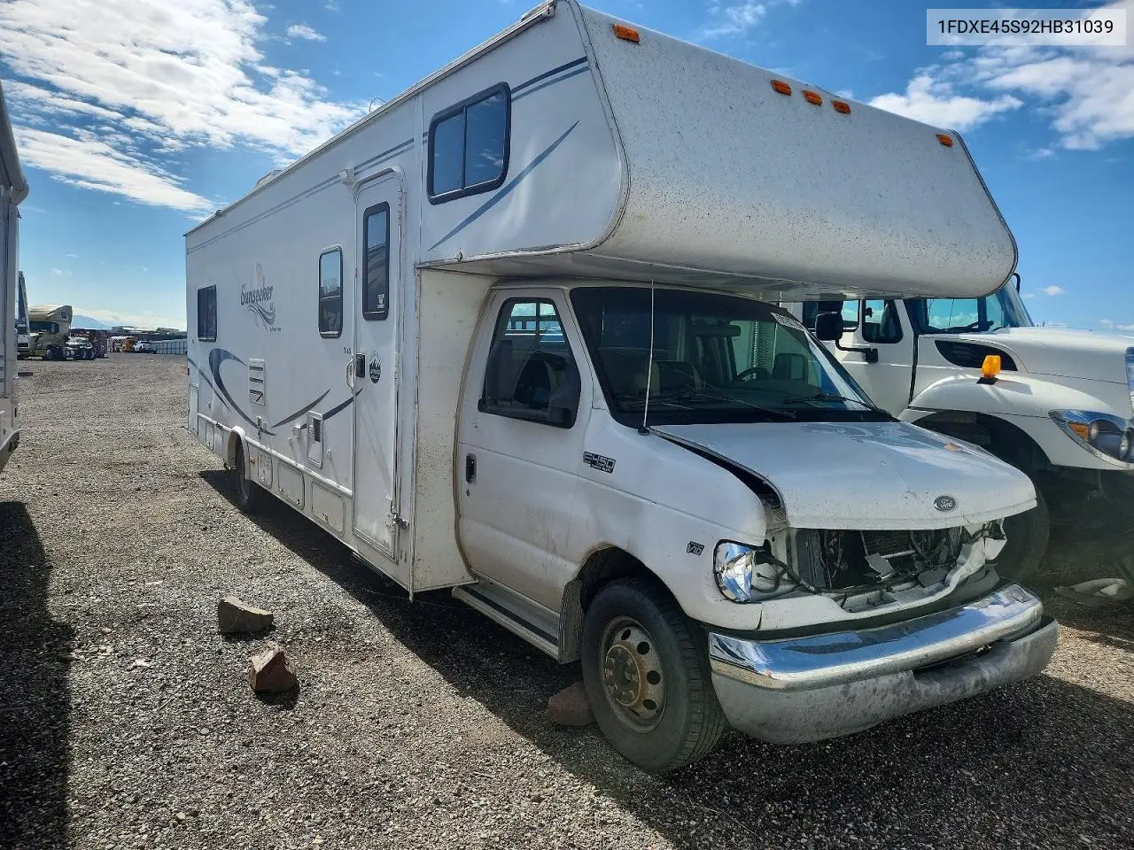 2002 Ford Econoline E450 Super Duty Cutaway Van VIN: 1FDXE45S92HB31039 Lot: 59182796