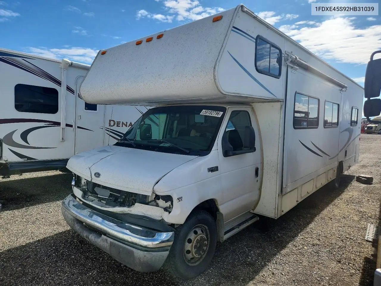 2002 Ford Econoline E450 Super Duty Cutaway Van VIN: 1FDXE45S92HB31039 Lot: 59182796