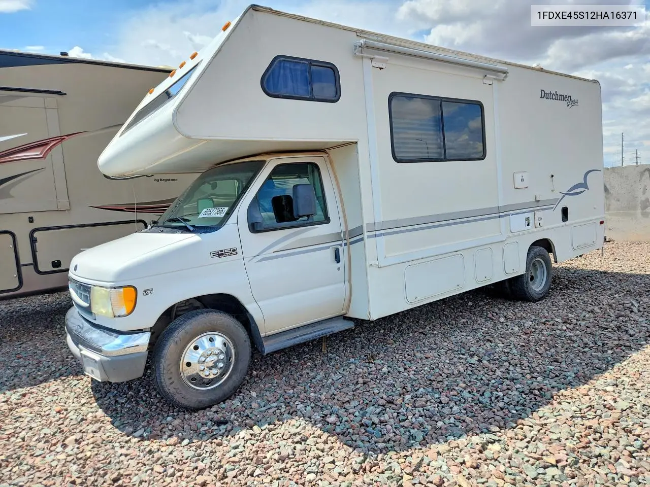 2002 Ford Econoline E450 Super Duty Cutaway Van VIN: 1FDXE45S12HA16371 Lot: 60527366