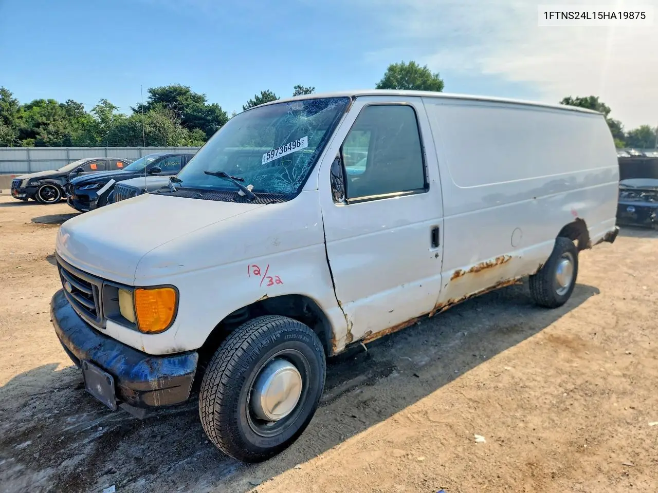 2005 Ford Econoline E250 Van VIN: 1FTNS24L15HA19875 Lot: 59736496