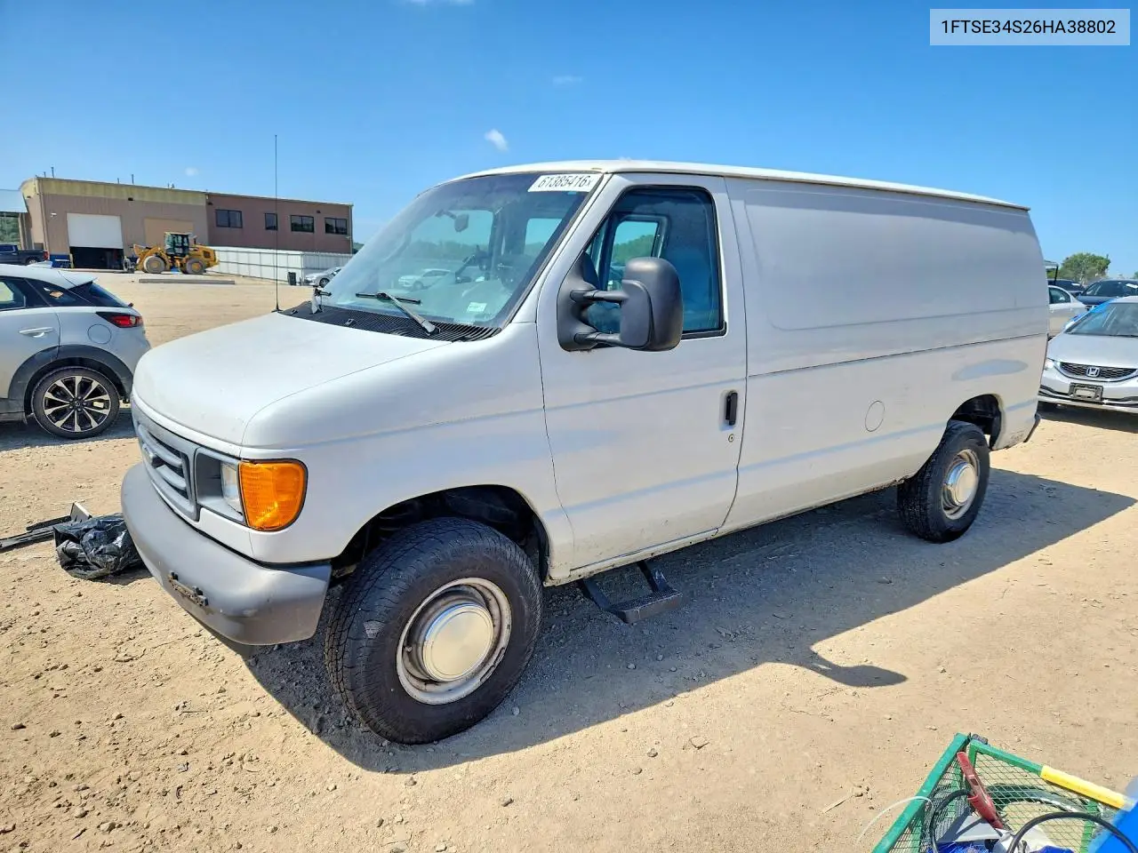 2006 Ford Econoline E350 Super Duty Van VIN: 1FTSE34S26HA38802 Lot: 61385416