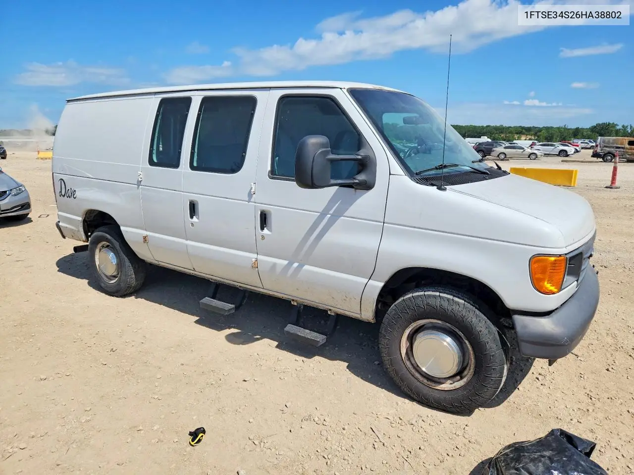 2006 Ford Econoline E350 Super Duty Van VIN: 1FTSE34S26HA38802 Lot: 61385416
