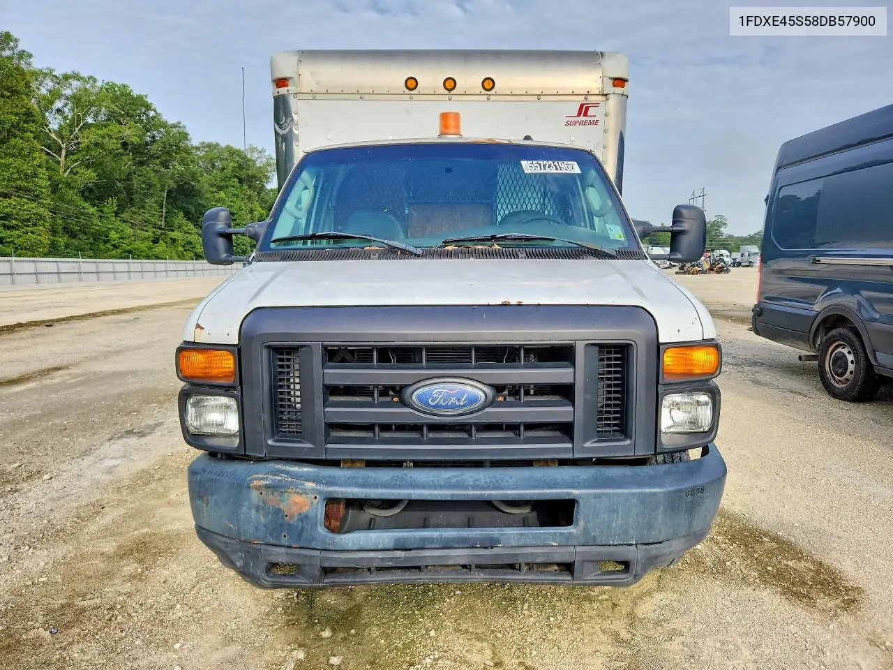 2008 Ford E450 Box Truck VIN: 1FDXE45S58DB57900 Lot: 55723196