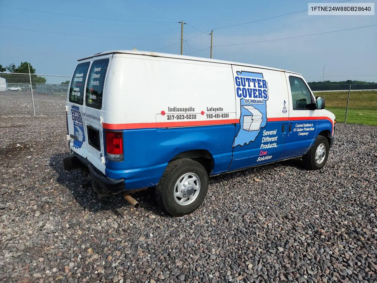 2008 Ford Econoline E250 Van VIN: 1FTNE24W88DB28640 Lot: 61698646