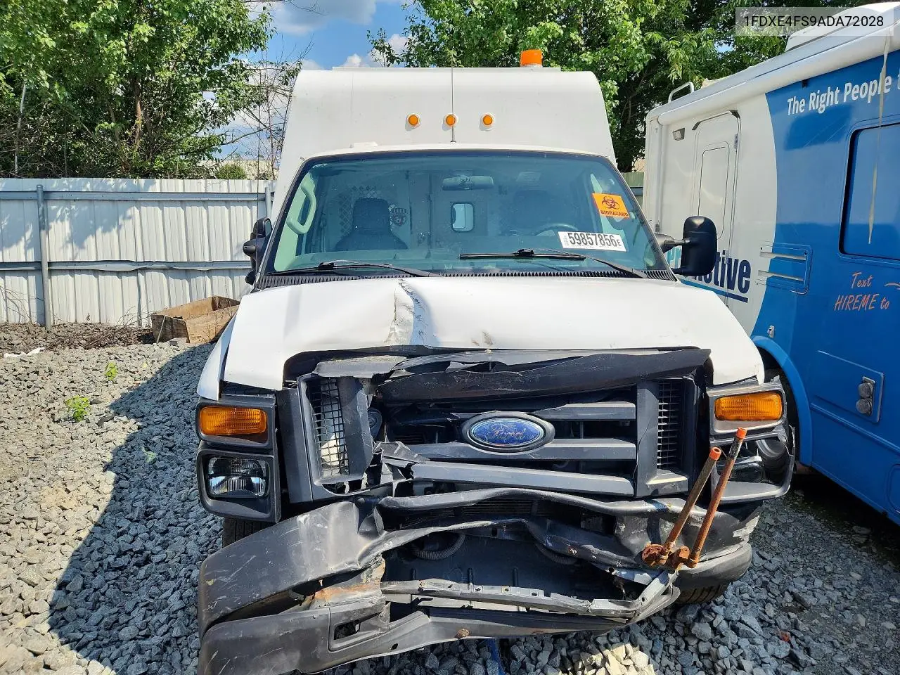 2010 Ford Econoline E450 Super Duty Cutaway Van VIN: 1FDXE4FS9ADA72028 Lot: 59857856