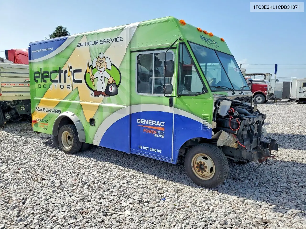 2012 Ford Econoline E350 Super Duty Stripped Chass VIN: 1FC3E3KL1CDB31071 Lot: 58798426