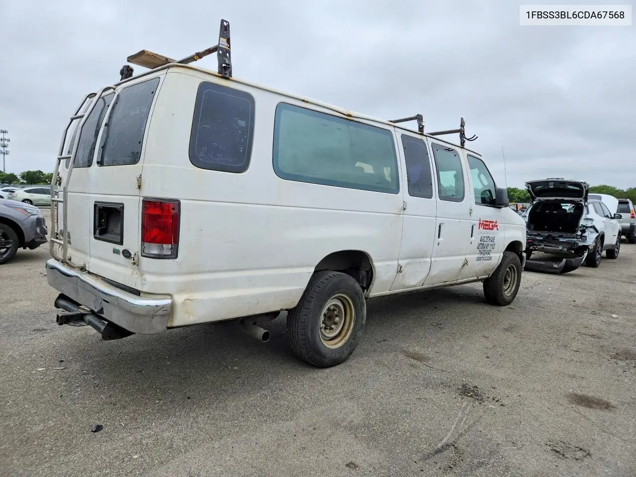 2012 Ford Econoline E350 Super Duty Wagon VIN: 1FBSS3BL6CDA67568 Lot: 58923696