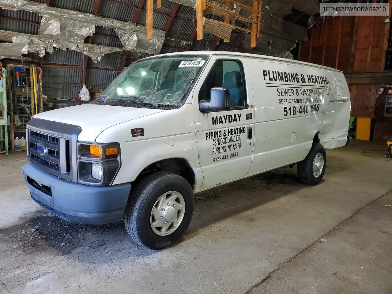 2012 Ford Econoline E250 Van VIN: 1FTNS2EW5CDA69210 Lot: 60191886