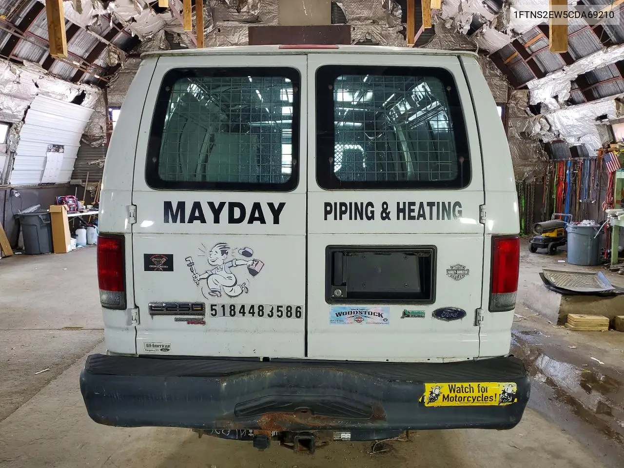 2012 Ford Econoline E250 Van VIN: 1FTNS2EW5CDA69210 Lot: 60191886