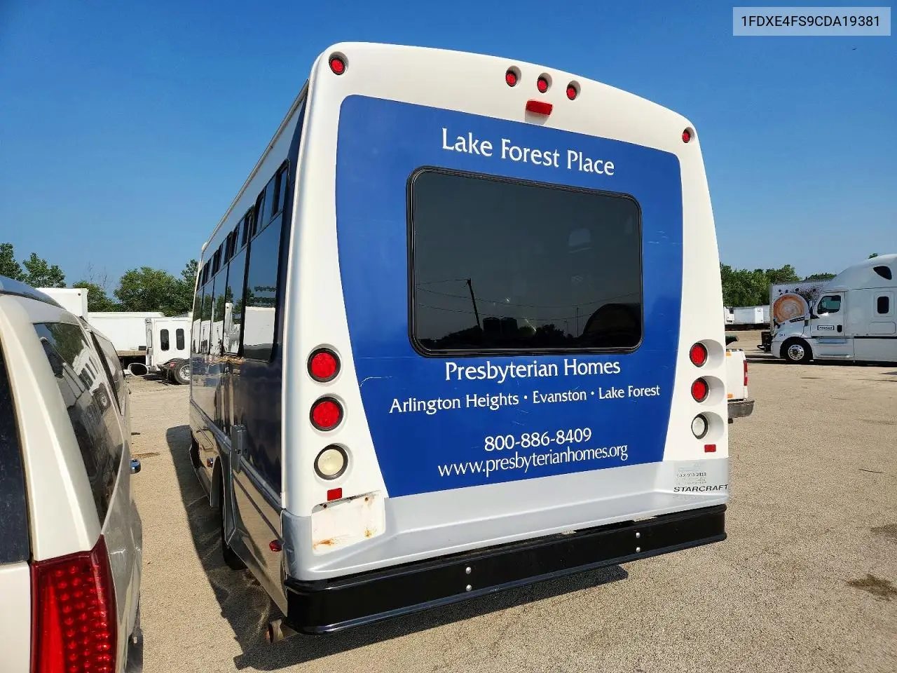 2012 Ford Econoline E450 Super Duty Cutaway Van VIN: 1FDXE4FS9CDA19381 Lot: 61754436