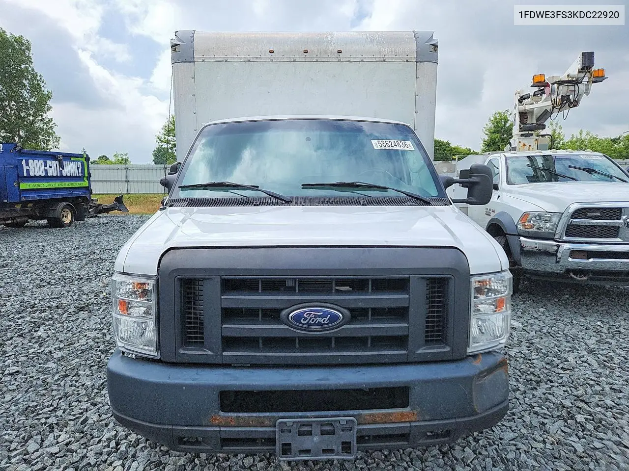 2019 Ford E350 Box Truck VIN: 1FDWE3FS3KDC22920 Lot: 58624836