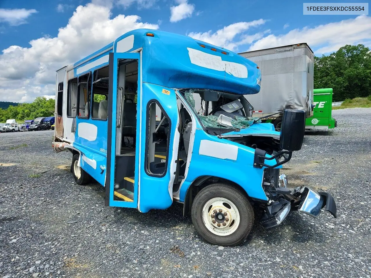 2019 Ford Econoline E350 Super Duty Cutaway Van VIN: 1FDEE3FSXKDC55554 Lot: 58939526
