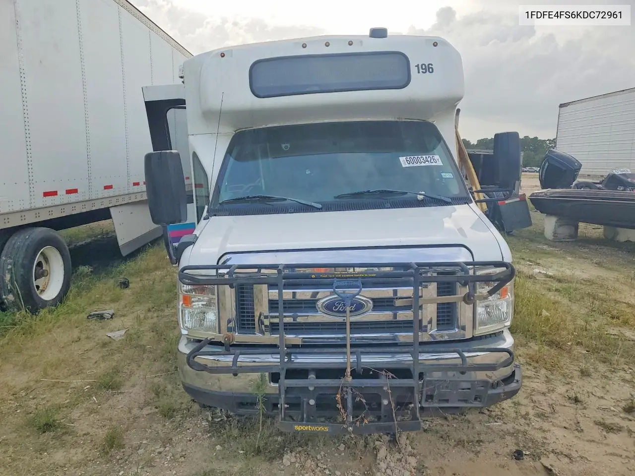2019 Ford Econoline E450 Super Duty Cutaway Van VIN: 1FDFE4FS6KDC72961 Lot: 60003426