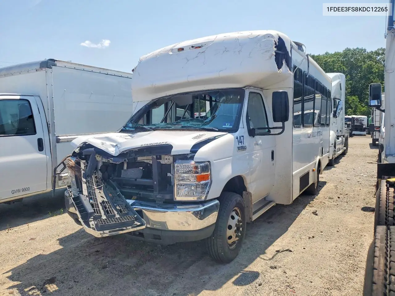 2019 Ford Econoline E350 Super Duty Cutaway Van VIN: 1FDEE3FS8KDC12265 Lot: 60589516