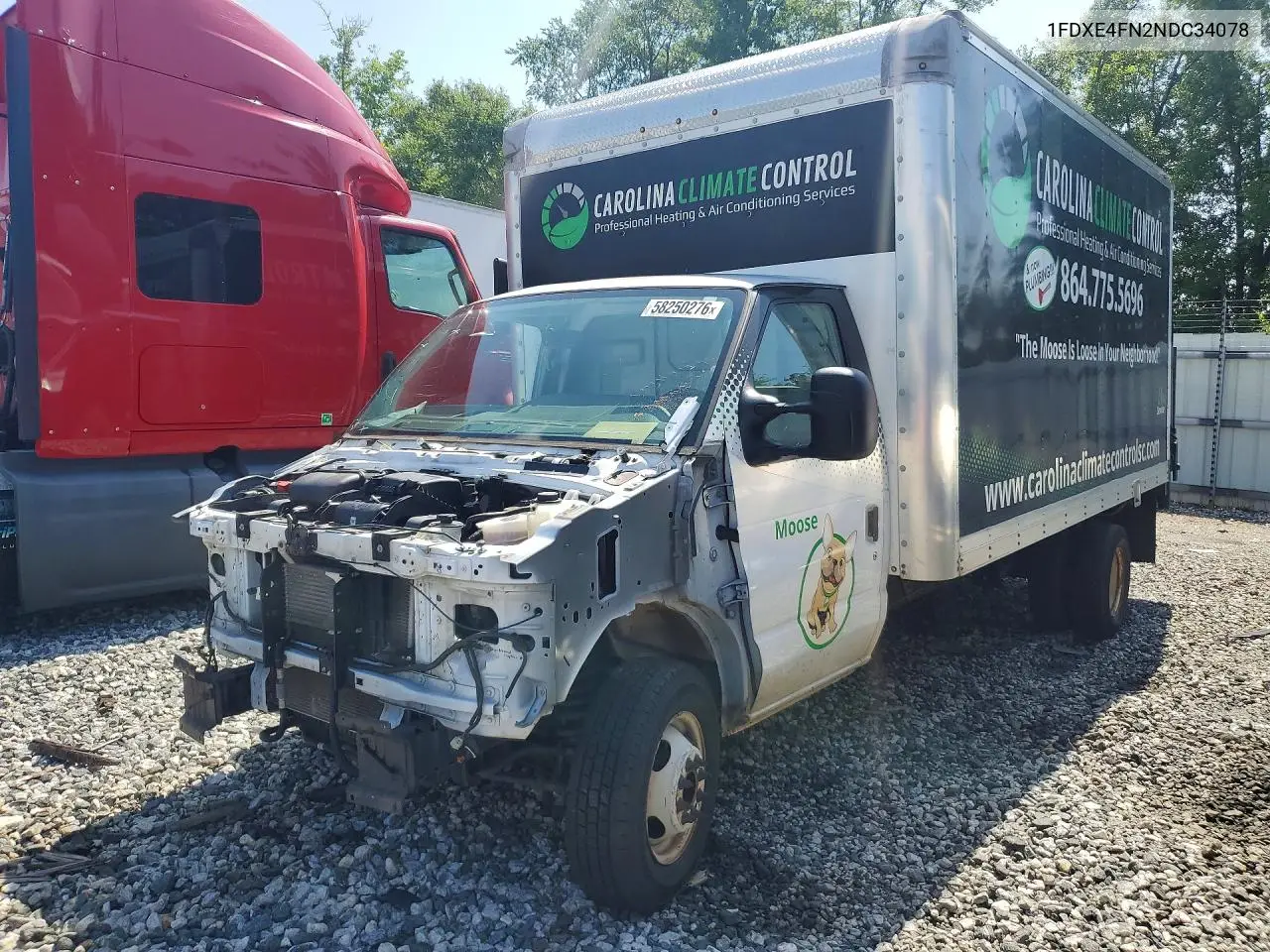 2022 Ford E450 Box Truck VIN: 1FDXE4FN2NDC34078 Lot: 58250276