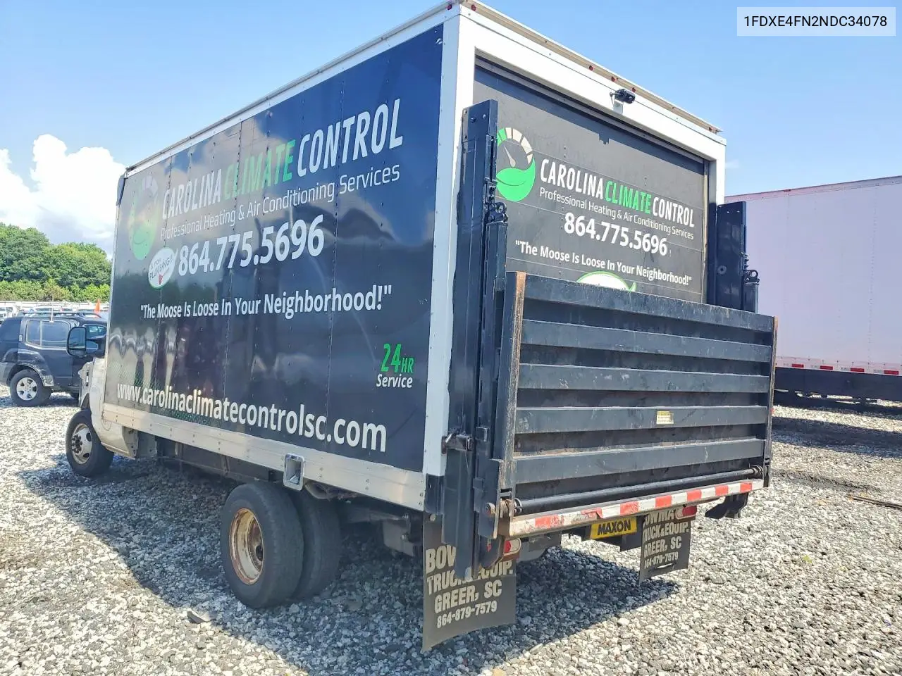 2022 Ford E450 Box Truck VIN: 1FDXE4FN2NDC34078 Lot: 58250276