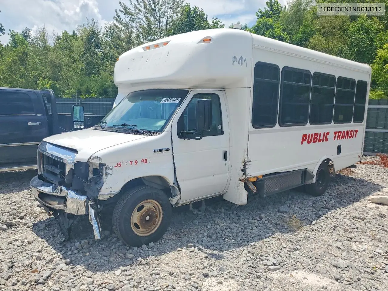 2022 Ford Econoline E350 Super Duty Cutaway Van VIN: 1FDEE3FN1NDC13112 Lot: 60068546