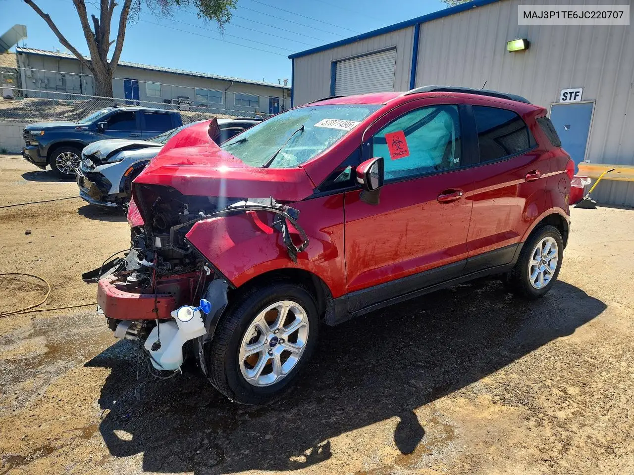 2018 Ford Ecosport Se VIN: MAJ3P1TE6JC220707 Lot: 57077496