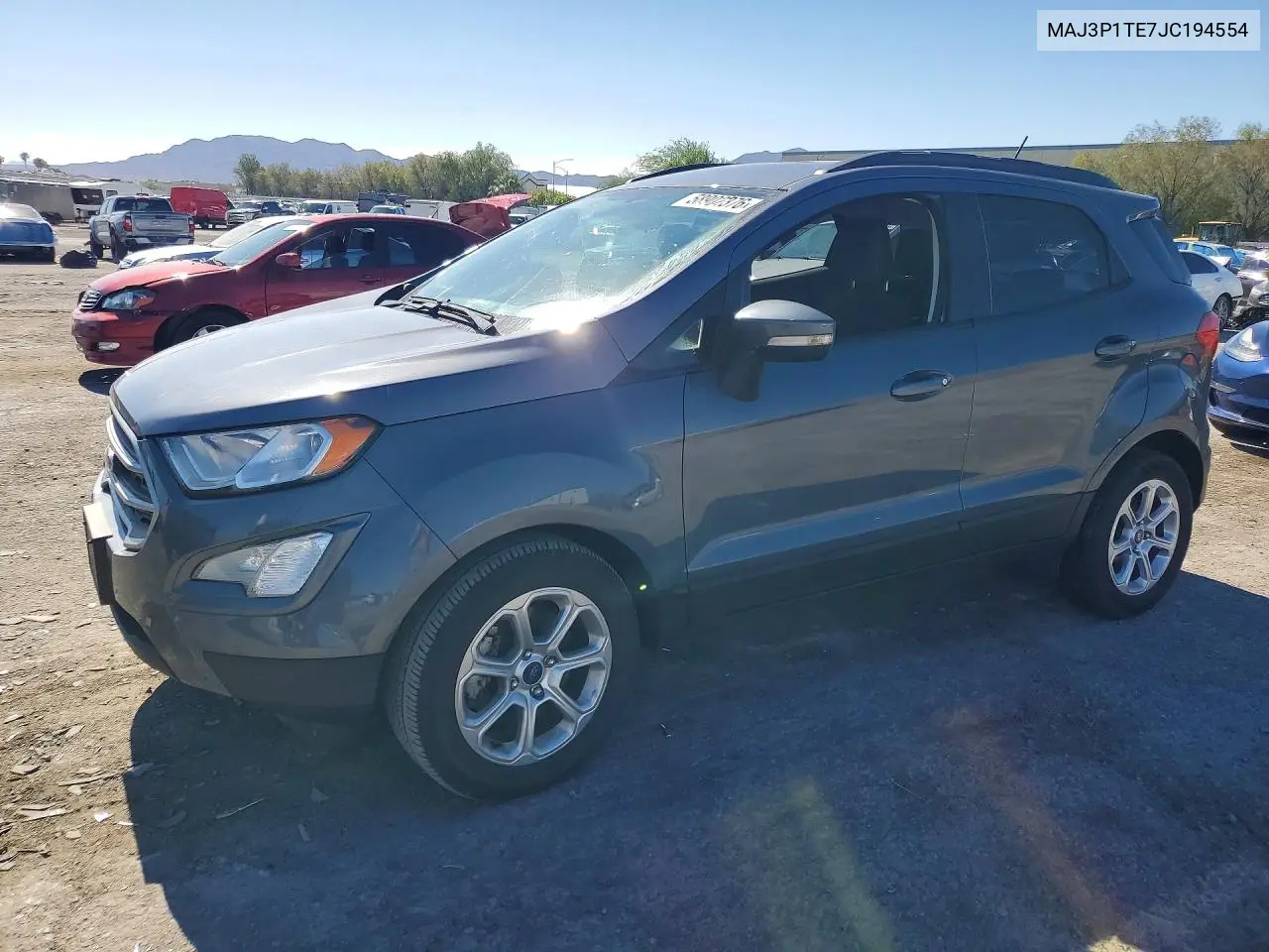 2018 Ford Ecosport Se VIN: MAJ3P1TE7JC194554 Lot: 58902376