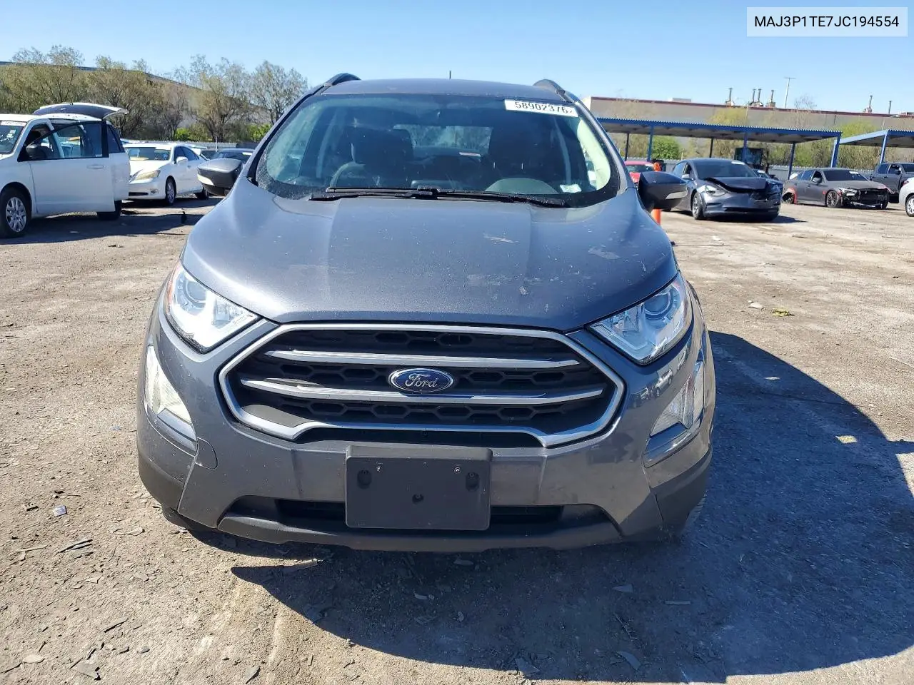 2018 Ford Ecosport Se VIN: MAJ3P1TE7JC194554 Lot: 58902376