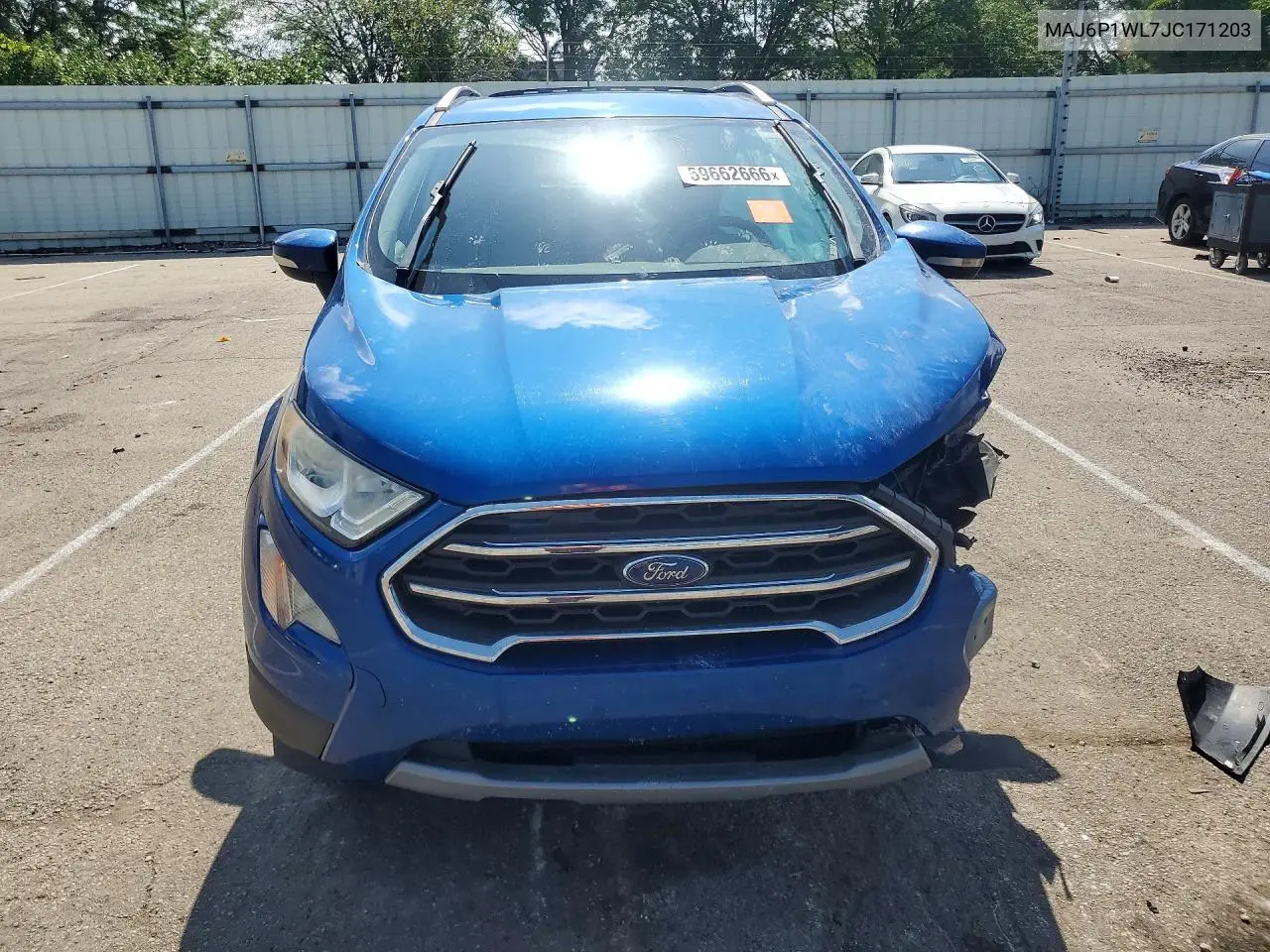 2018 Ford Ecosport Titanium VIN: MAJ6P1WL7JC171203 Lot: 59662666