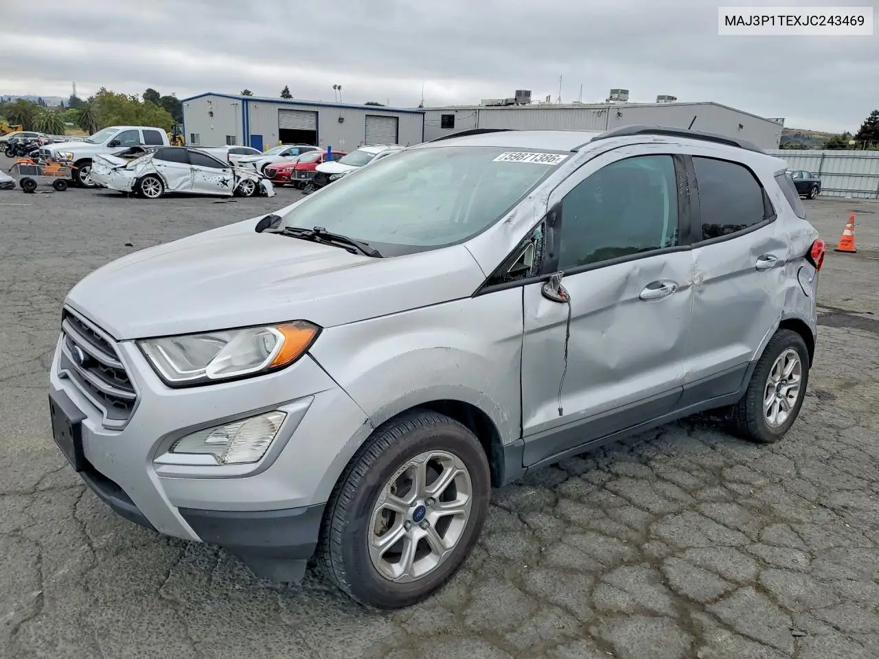 2018 Ford Ecosport Se VIN: MAJ3P1TEXJC243469 Lot: 59871386