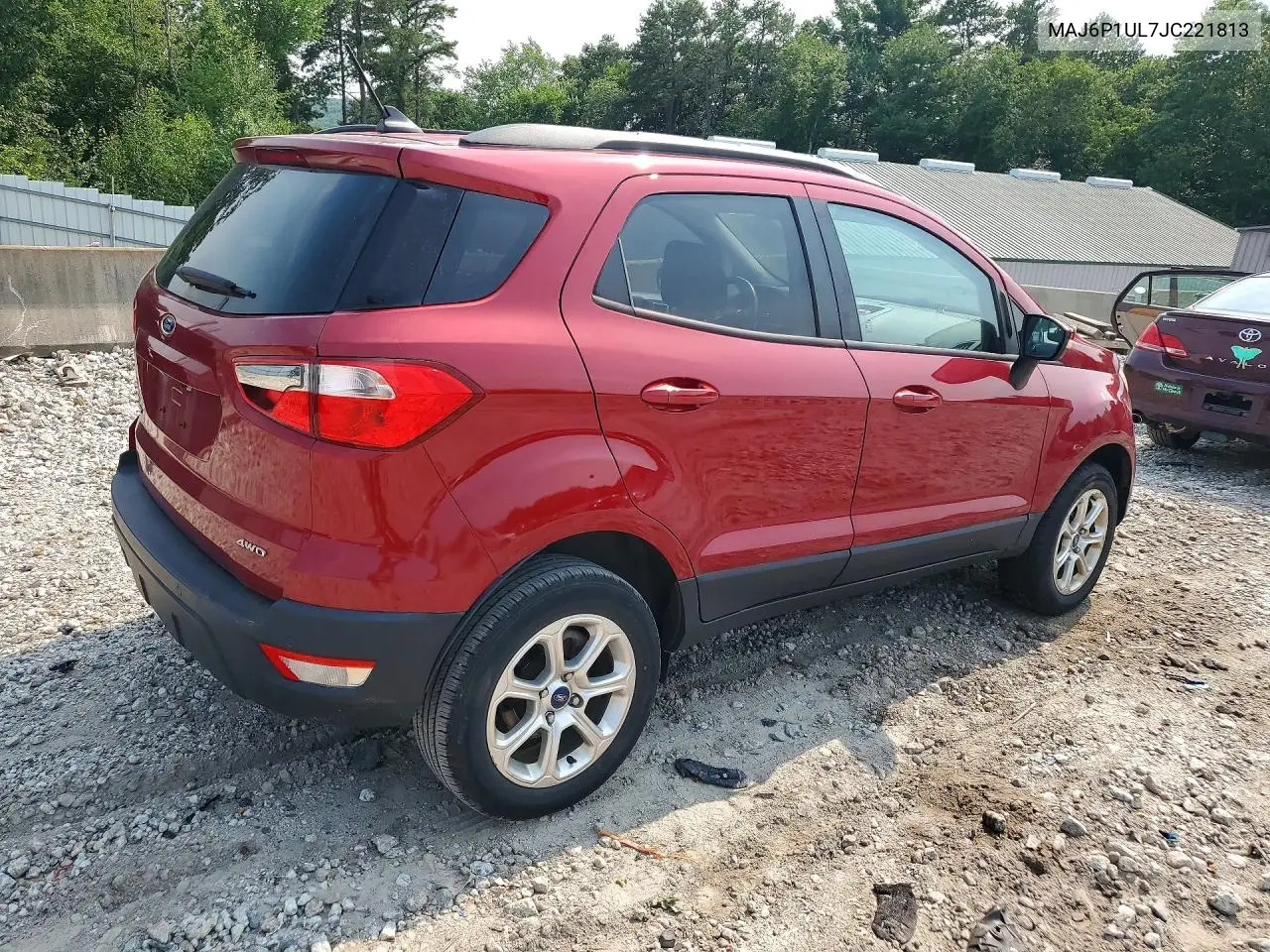 2018 Ford Ecosport Se VIN: MAJ6P1UL7JC221813 Lot: 61101946