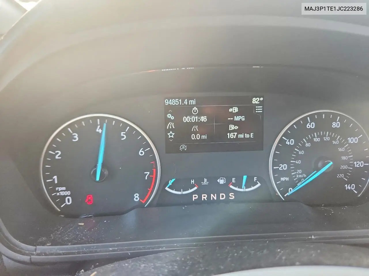 2018 Ford Ecosport VIN: MAJ3P1TE1JC223286 Lot: 61178616