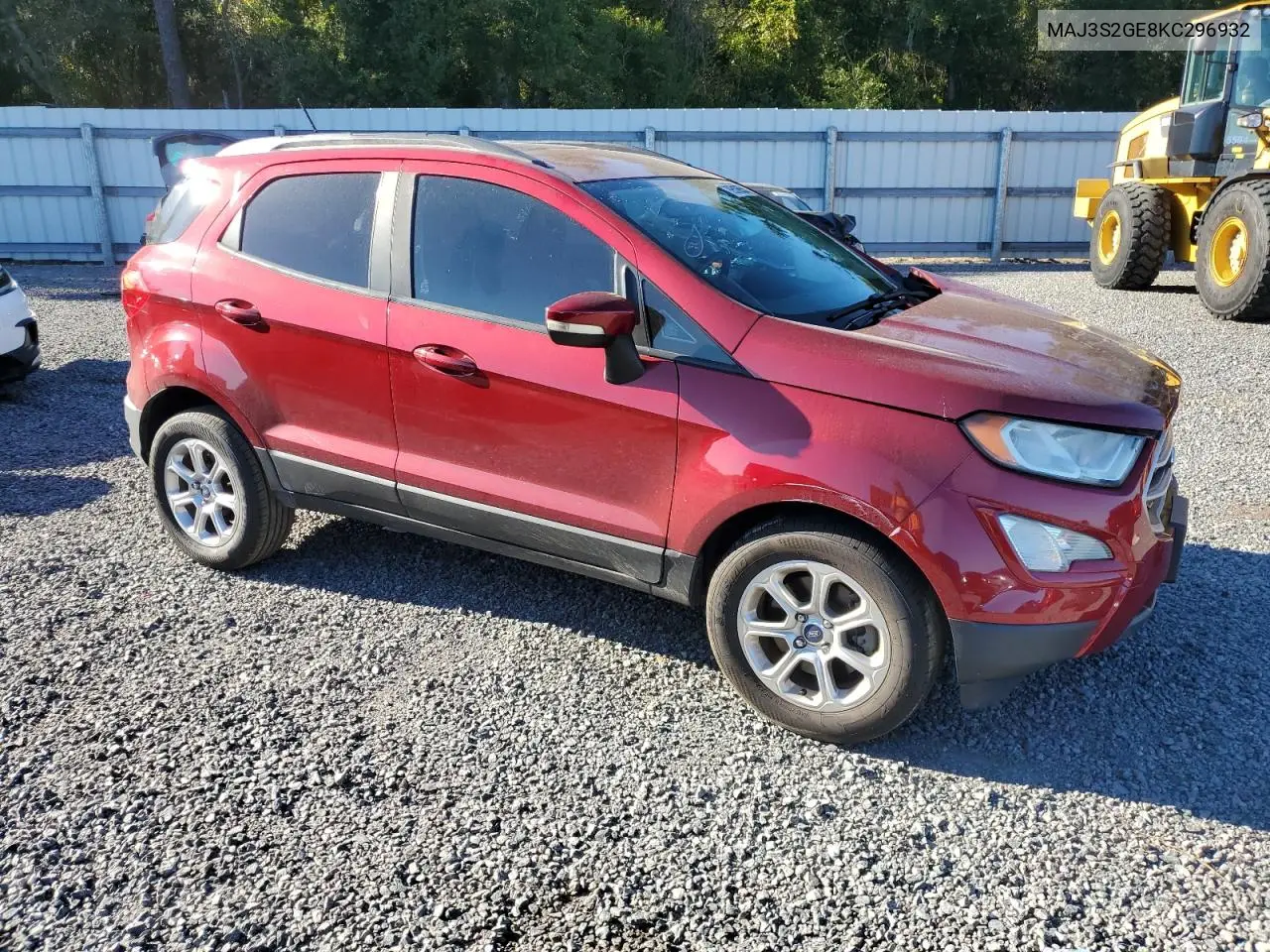 MAJ3S2GE8KC296932 2019 Ford Ecosport Se