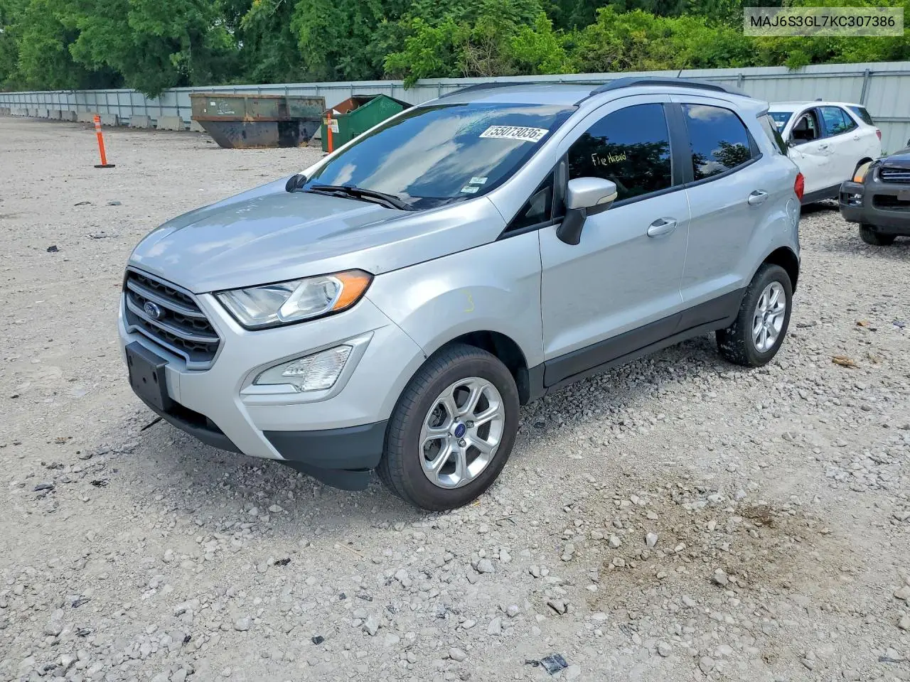 2019 Ford Ecosport Se VIN: MAJ6S3GL7KC307386 Lot: 55073036