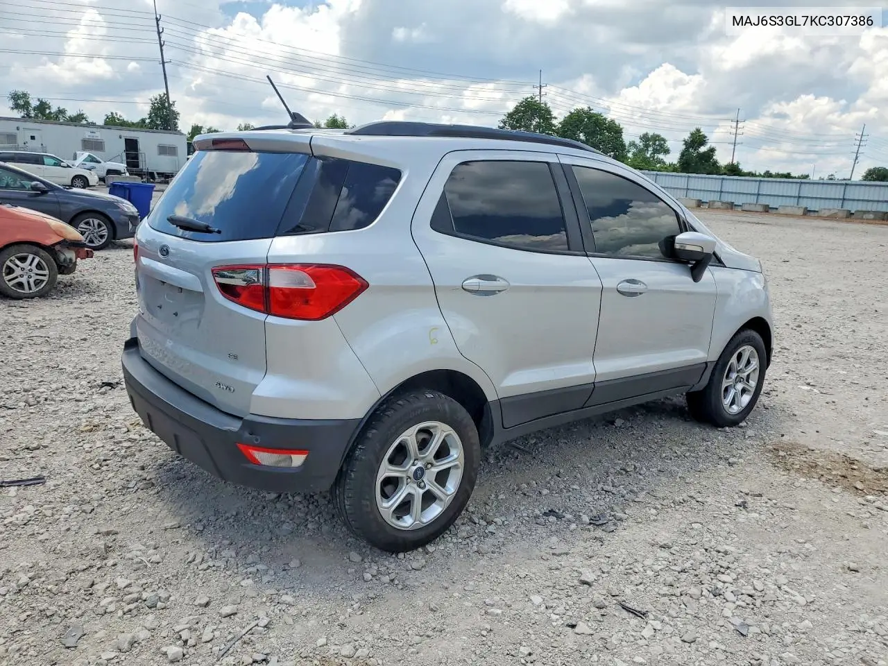 2019 Ford Ecosport Se VIN: MAJ6S3GL7KC307386 Lot: 55073036