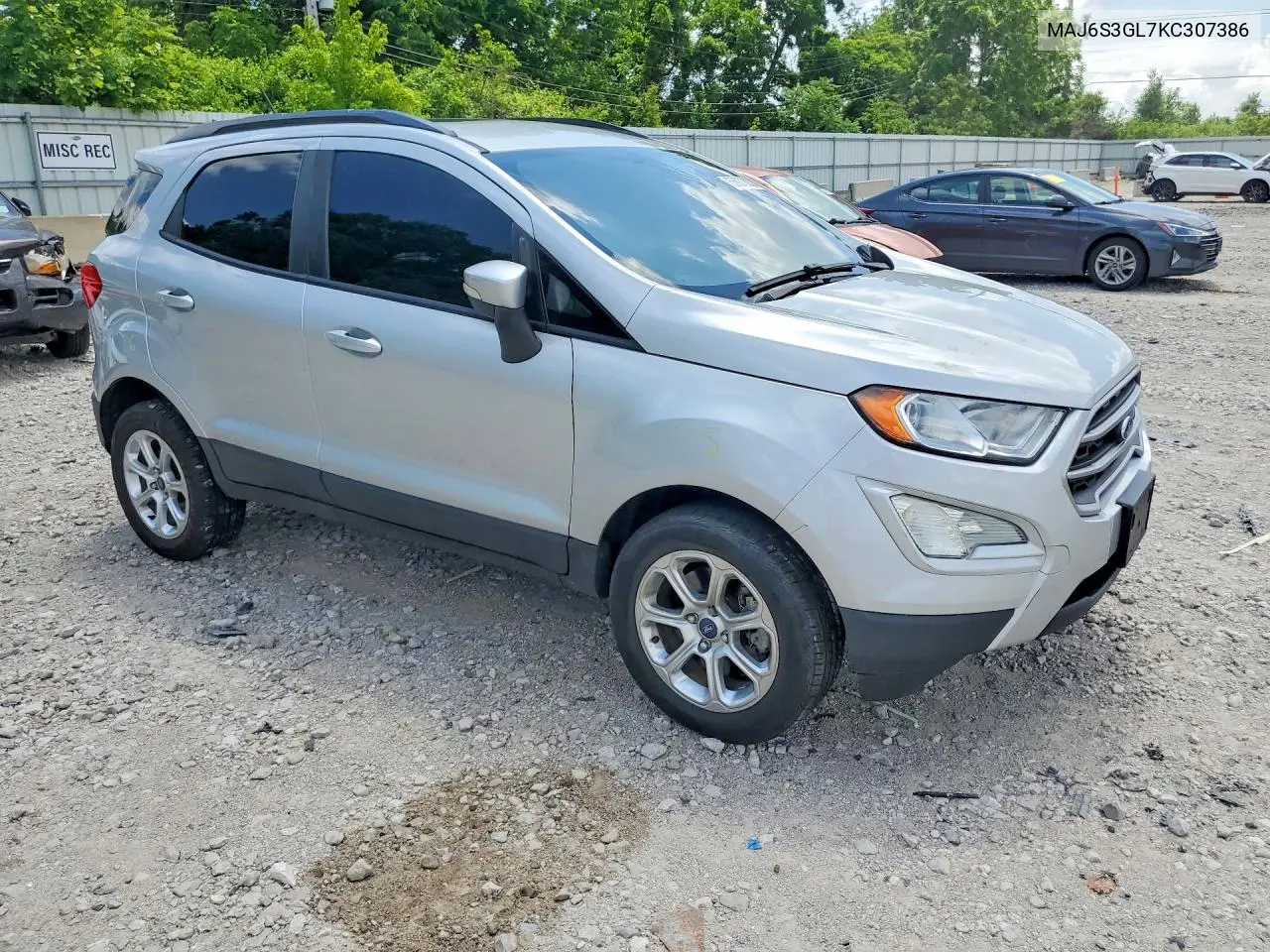 2019 Ford Ecosport Se VIN: MAJ6S3GL7KC307386 Lot: 55073036