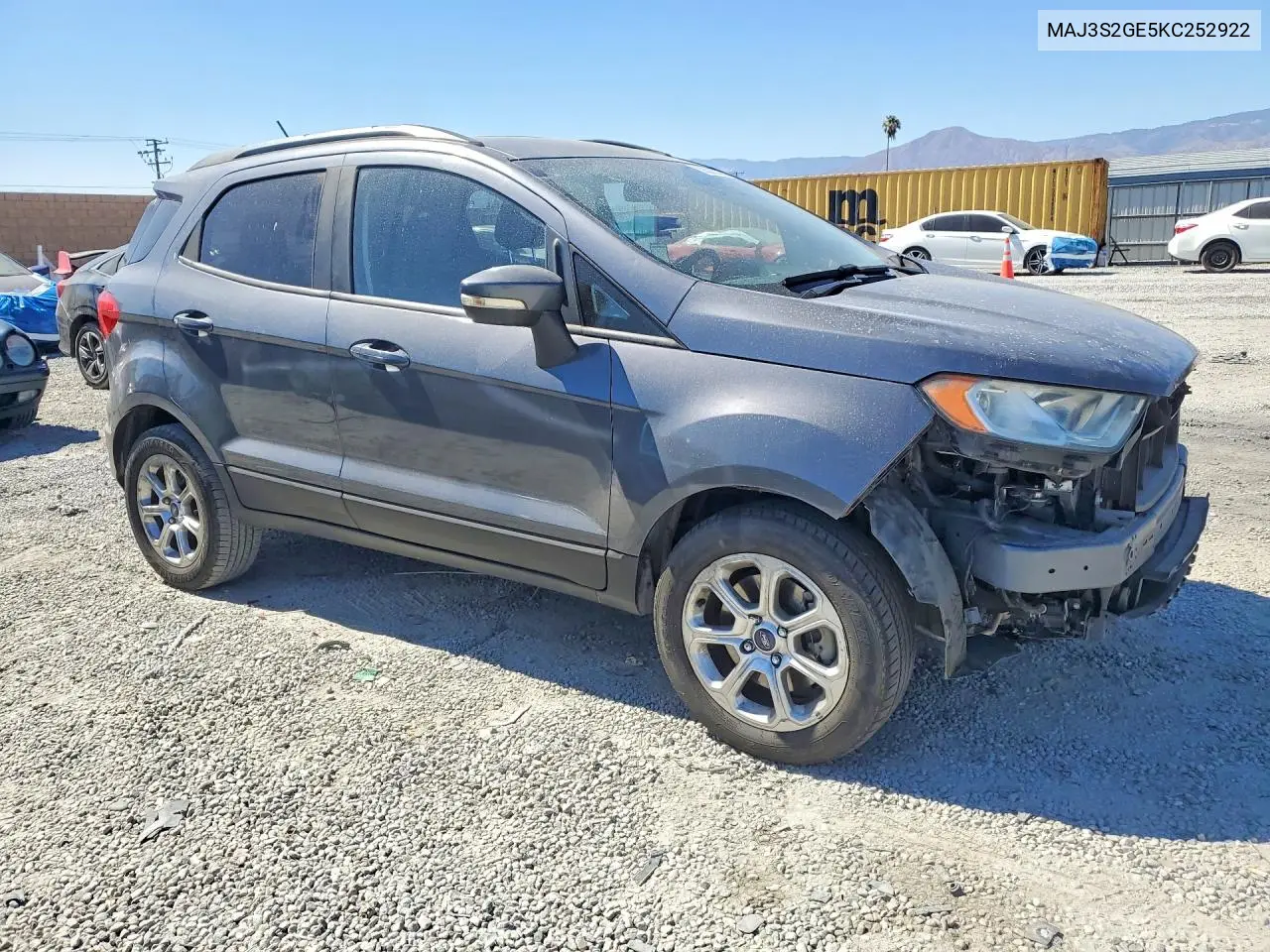 2019 Ford Ecosport Se VIN: MAJ3S2GE5KC252922 Lot: 59332266